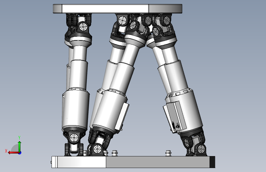 120- 六自由度并联机器人 h845 hexapod robotic stewart SW15s platform 背面视图