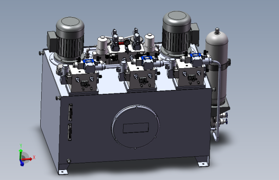 Z0178-变桨液压系统站三维SW2018无参