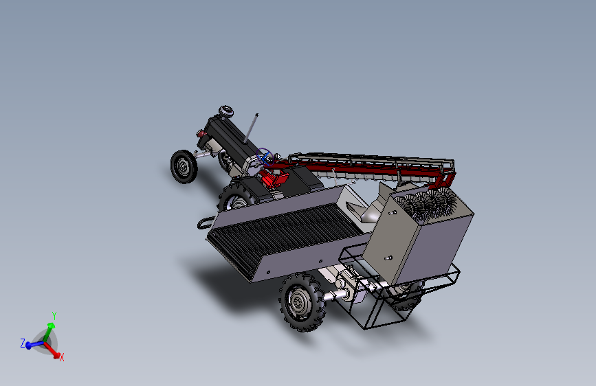 Z0783-胡萝卜收获机卸料斗设计三维SW2014带参+CAD+说明书