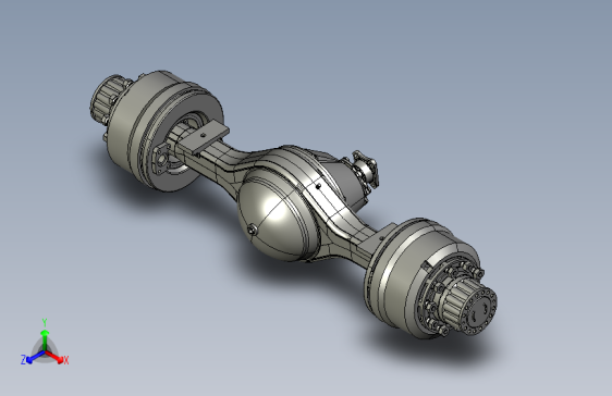 Z0837-某款重型车驱动桥的设计三维SW2016无参+CAD+说明书