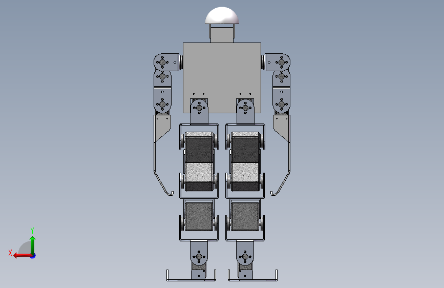 Z0884-双足舞蹈机器人三维SW2020带参+CAD+说明书