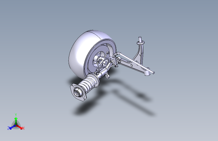 Z0831-麦弗逊前悬架设计参考三维CatiaV5R19带参+CAD+说明书