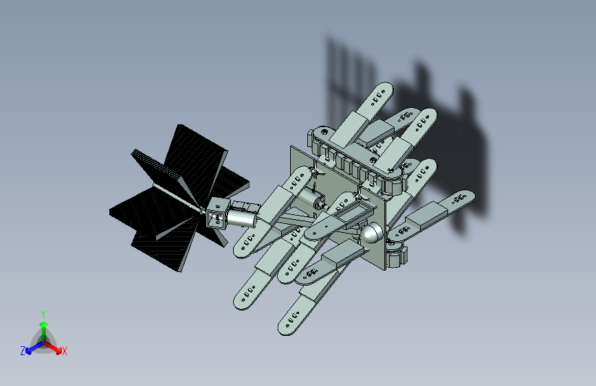 中央空调风管清洗机器人的结构设计三维Step+CAD+说明书