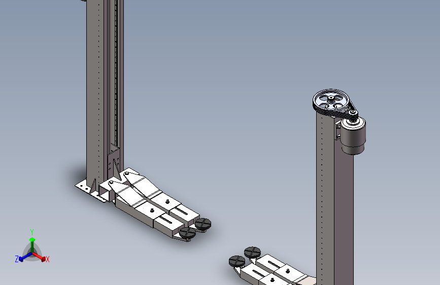 D1082-双柱机械式汽车举升机设计三维SW2012带参+CAD+说明书