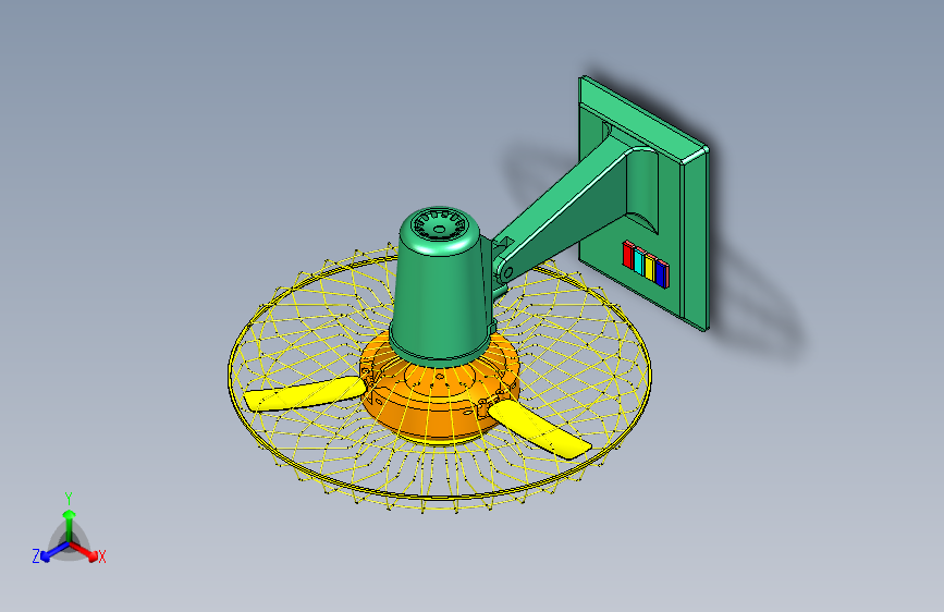 D1058-扇叶可折叠式风扇三维Step+CAD+说明书