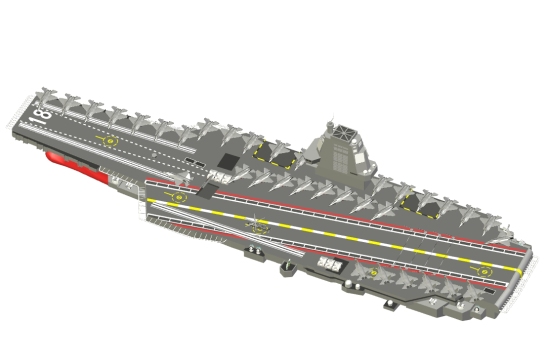 福建舰-003航母三维UG10.0无参