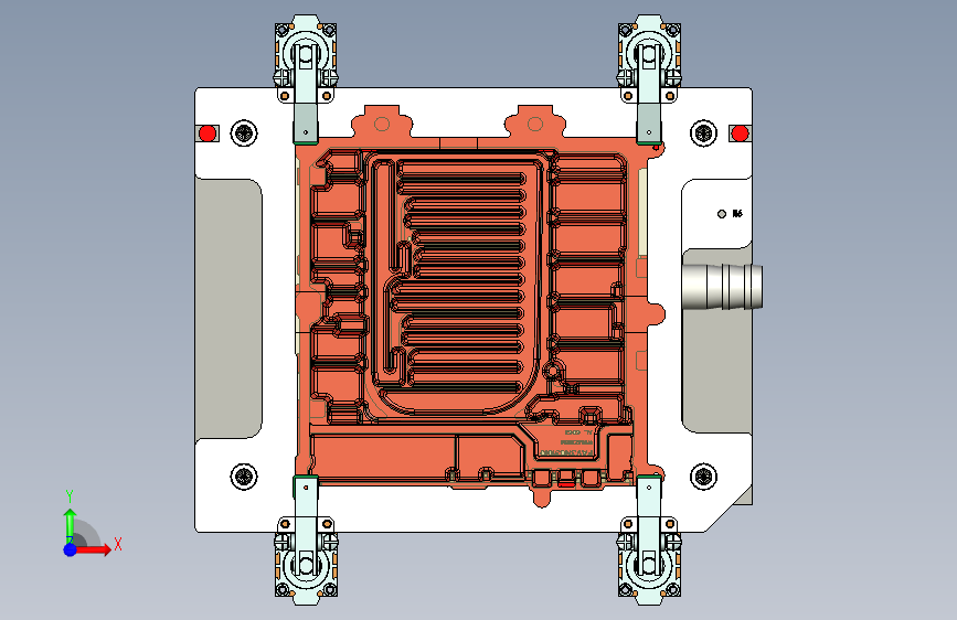 536-CNC2-铣内腔工装治具模型-20210625-老治具 正面视图