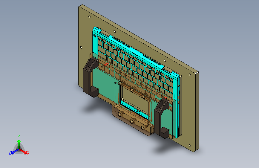 1205-铣TP框工装治具模型