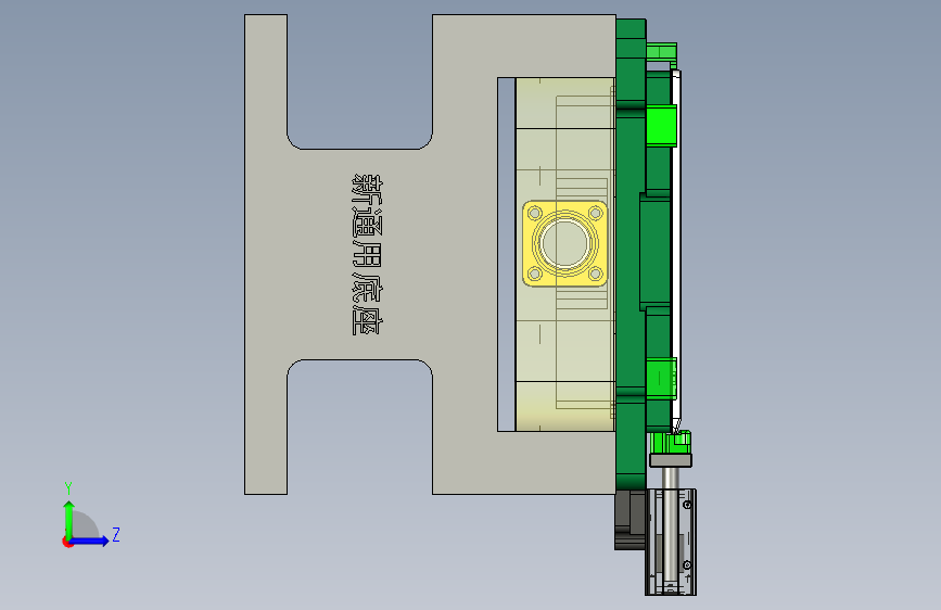 L14-A-CNC1工装治具模型-210701 左侧视图