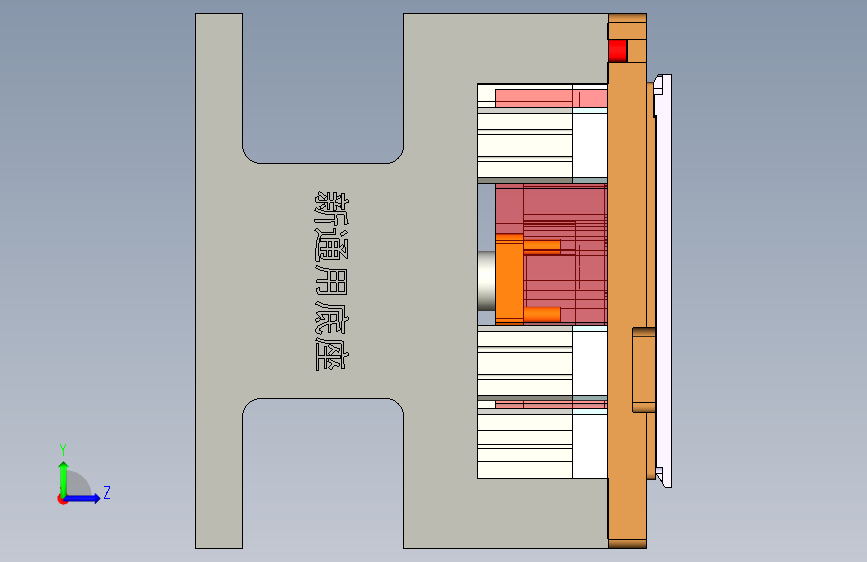 MACH-C-CNC3-工装治具模型铣外观面-200611 左侧视图
