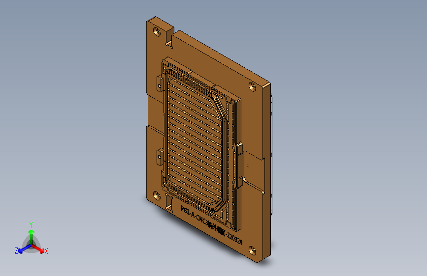 PG1-A-CNC4铣外观面工装治具模型-架三主轴治具220324