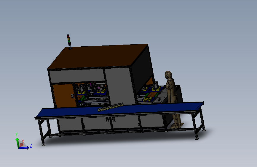 组装检测侧面锁螺丝搬运自倍速链线