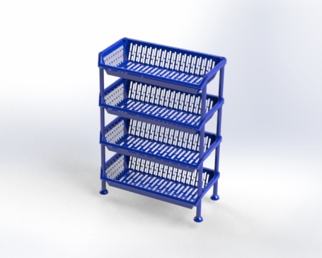 塑料蔬菜架模型3D数模图纸+Solidworks设计