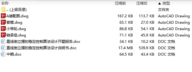 直线倒立摆的稳定控制算法设计含4张CAD图带开题