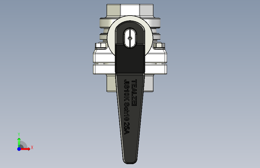 阀门jis10k-25a-manual-ball-valve-1 1 STP 正面视图