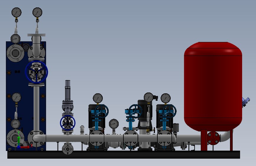 DN65_DN65板式换热机组_SOLIDWORKS 2014_模型图纸下载 – 懒石网