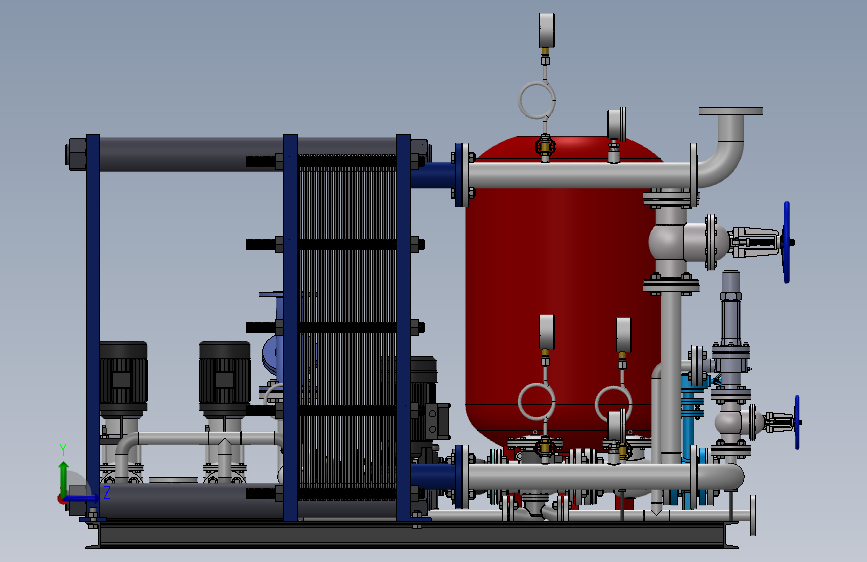 DN65_DN65板式换热机组_SOLIDWORKS 2014_模型图纸下载 – 懒石网
