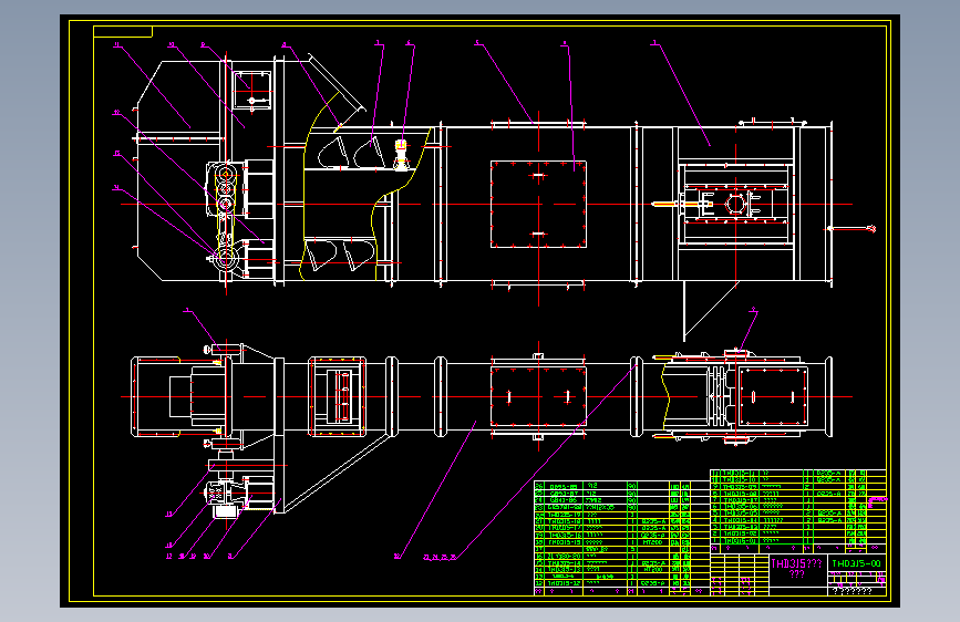 THD315斗式提升机cad