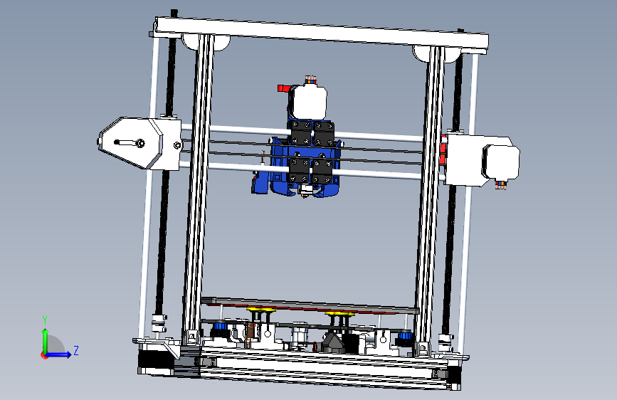 -yığım2-3d打印机 左侧视图