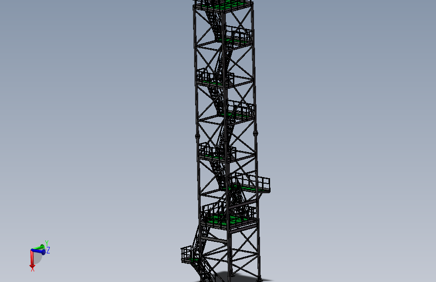 超高多层钢平台