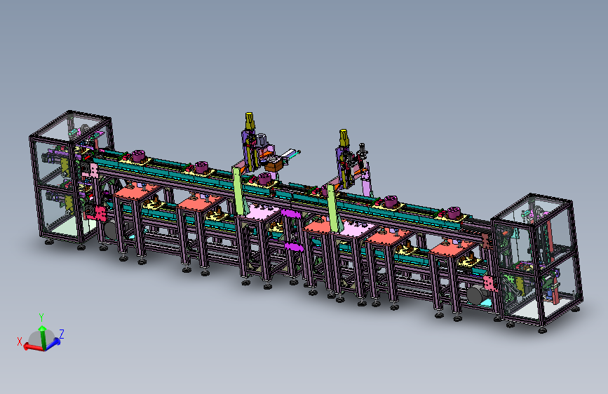 工装流水板组装点胶循环作业
