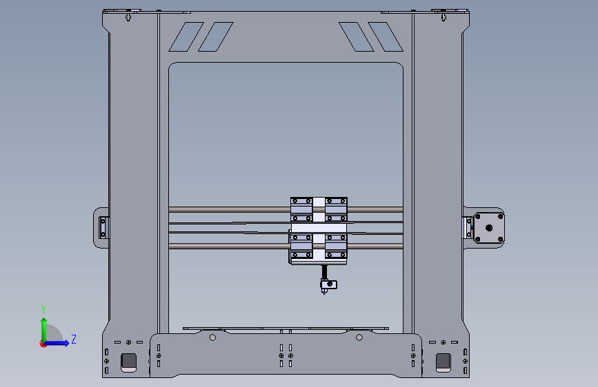 3mm钣金框架3D打印机 左侧视图
