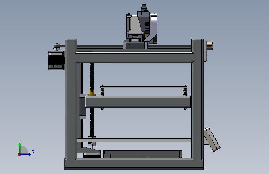 300x300mm3d打印机 左侧视图