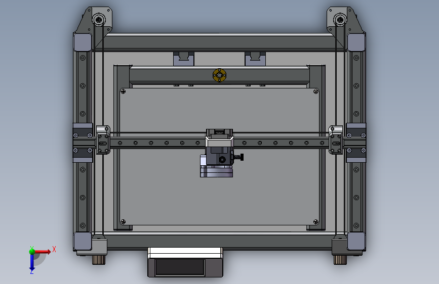 300x300mm3d打印机 俯视图