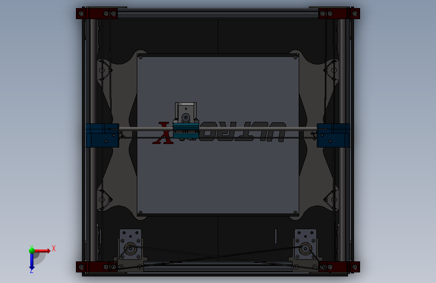 core-xy-3d打印机300X300X400 俯视图
