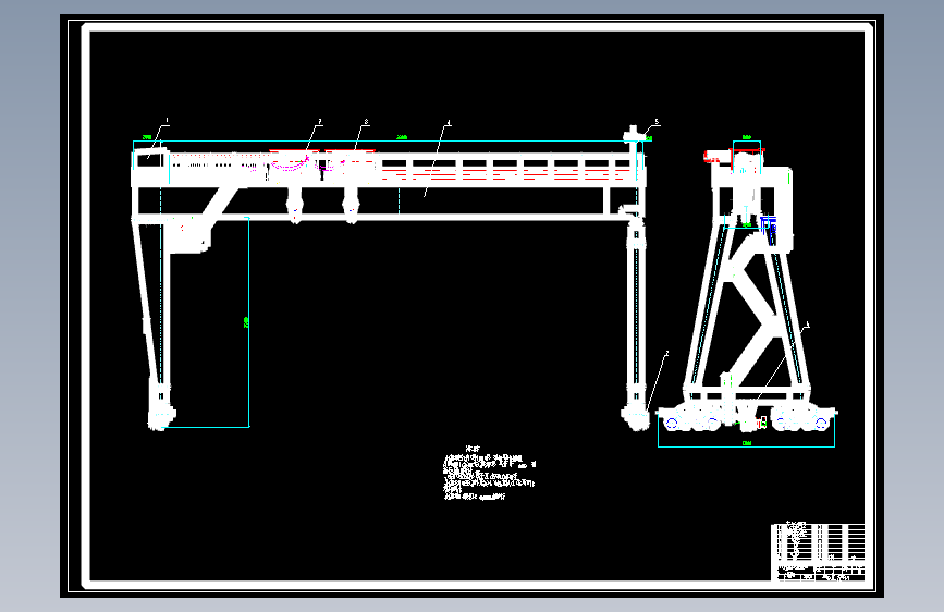 龙门式起重机总体设计及金属结构设计含7张CAD图