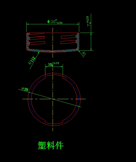 药用内螺纹瓶盖的注塑模设计-注射模含开题及9张CAD图