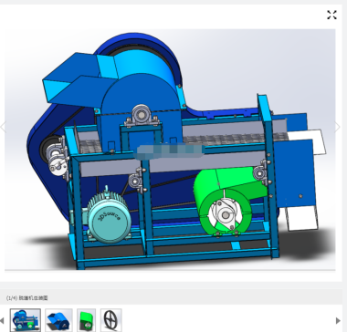 板栗脱蓬机三维模型