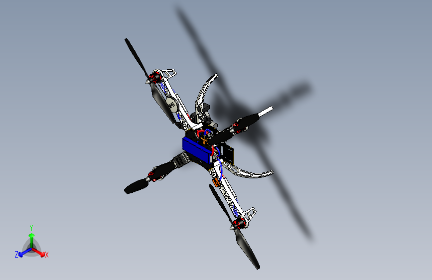 四旋翼无人机三维模型