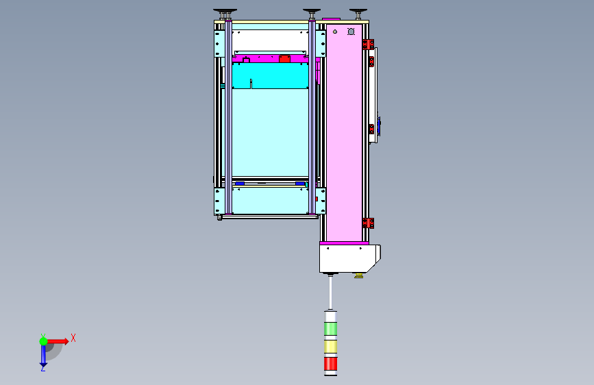 W0079-pcb上下板机三维SW 俯视图