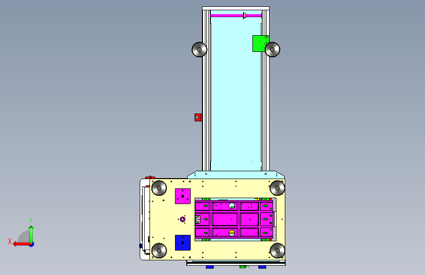 W0079-pcb上下板机三维SW 背面视图