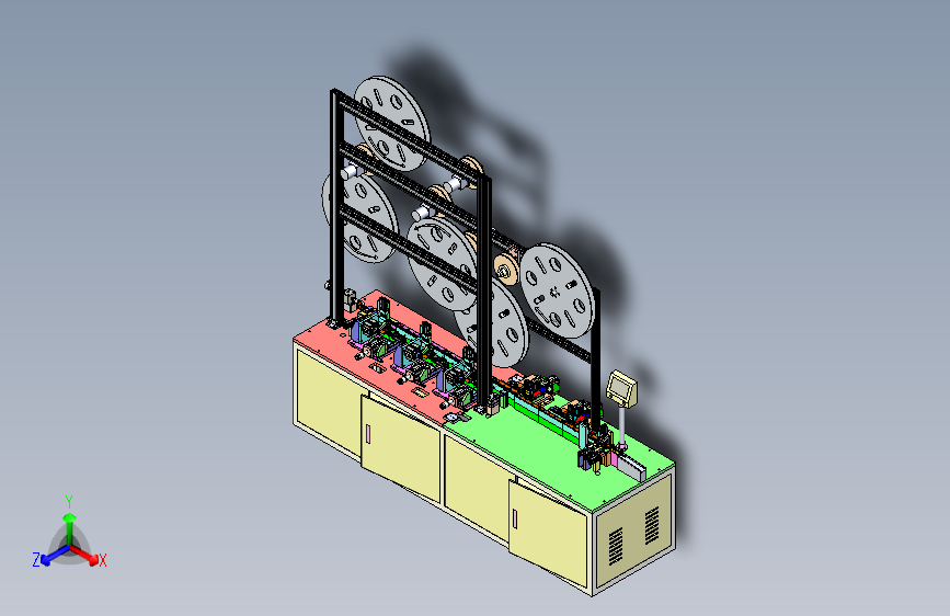 W0108-USB_5P全自动插端机三维SW