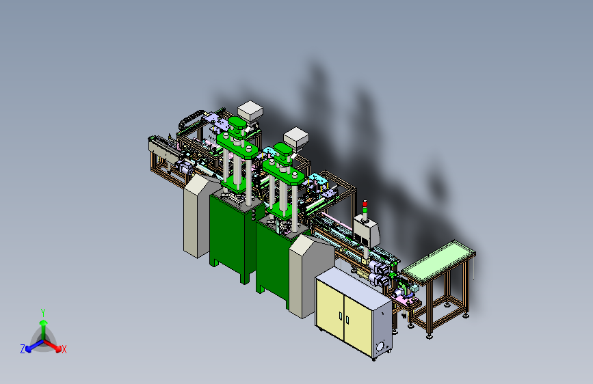 W0110-USB数据线材上下料与治具回流线设备三维SW