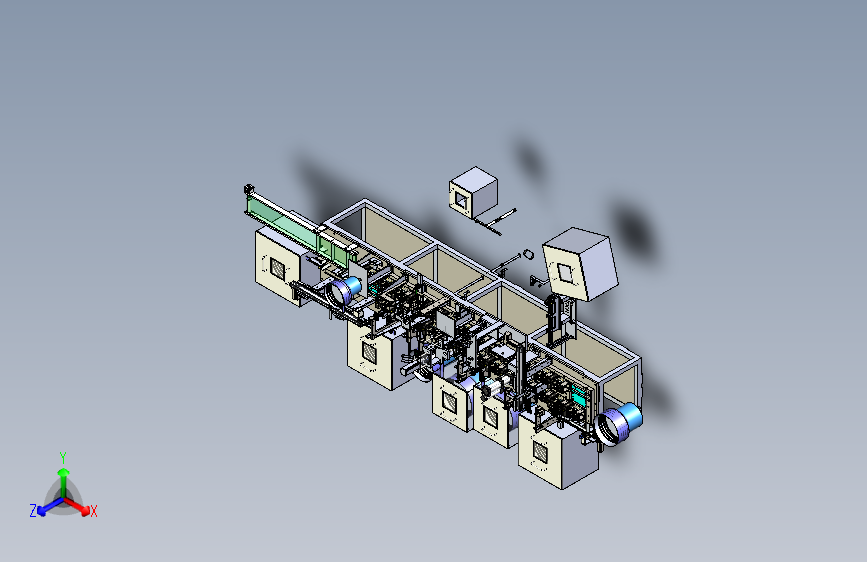 W1113-全自动马达组装生产线三维SW