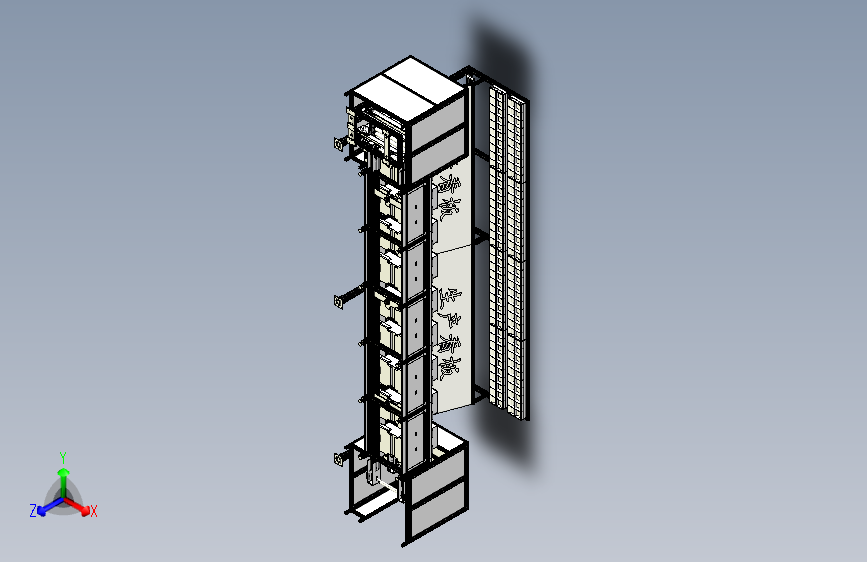W1297-双层倍速链流水线三维SW