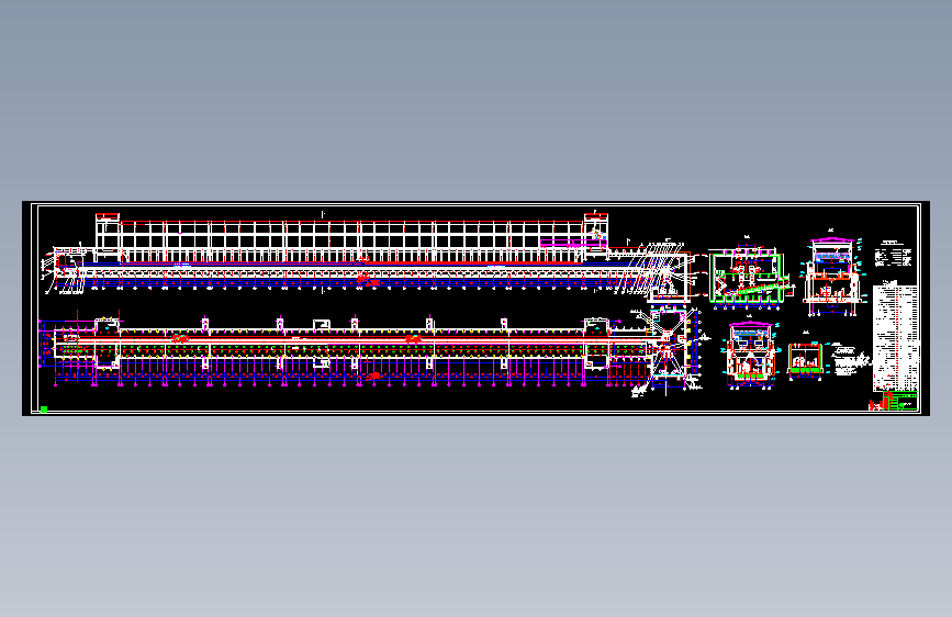 M0297-带料仓大输送量皮带输送机CAD