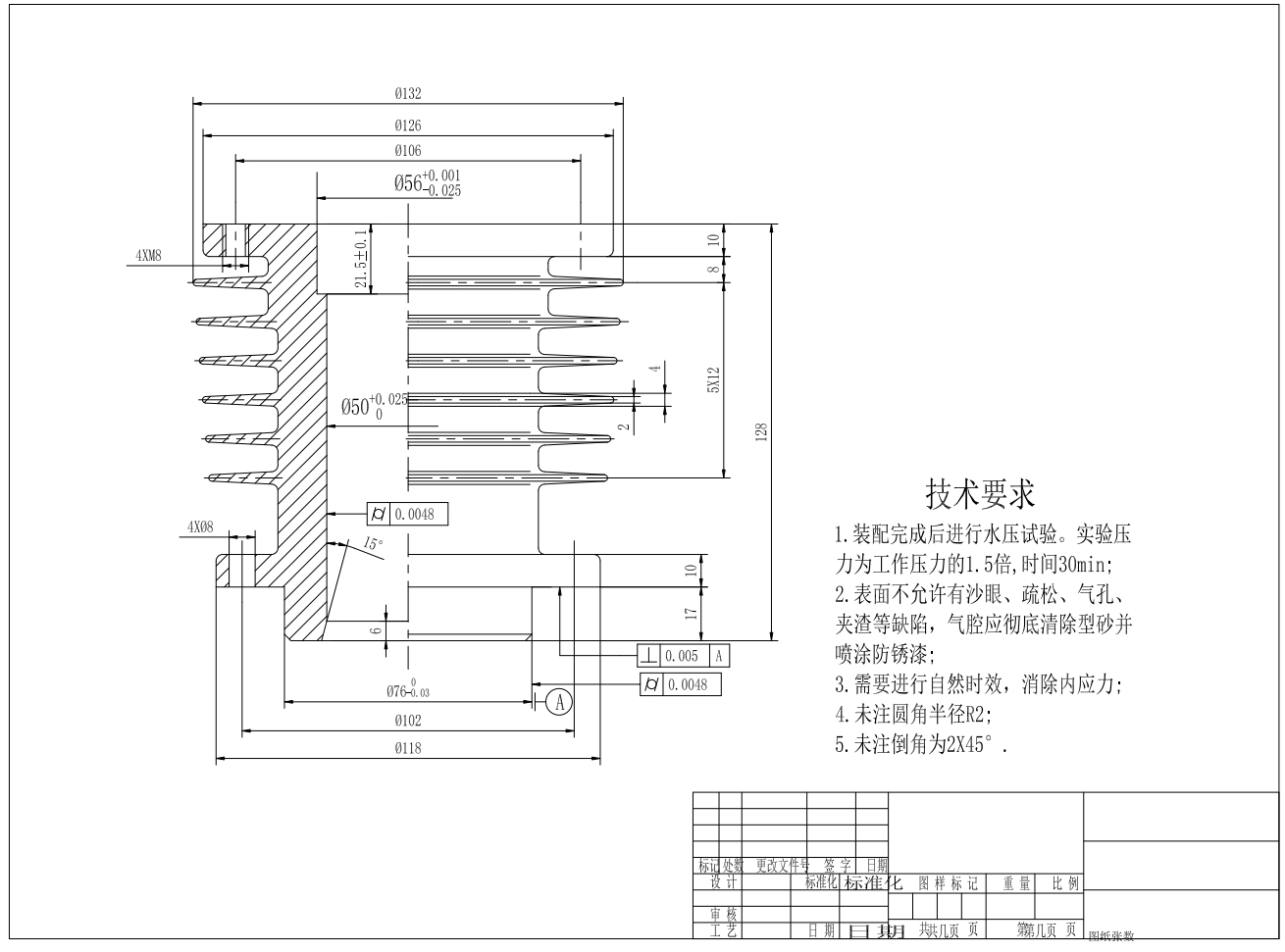 M0510-经典往复式活塞压缩机设计CAD+