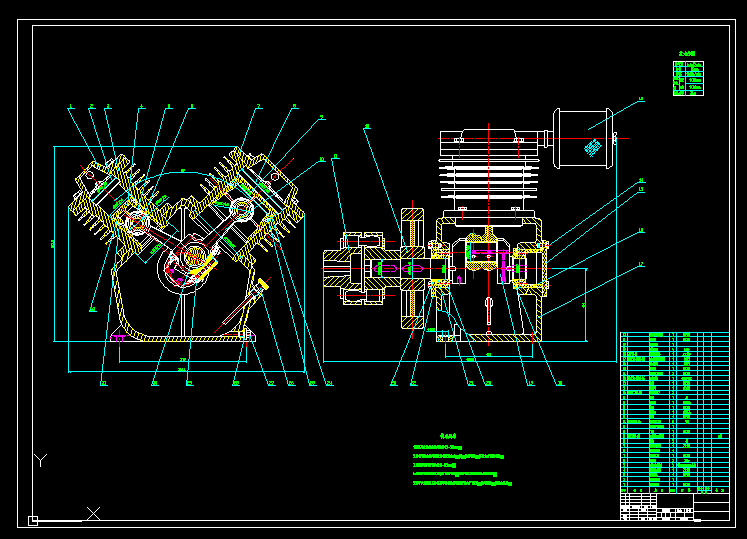 M0510-经典往复式活塞压缩机设计CAD+