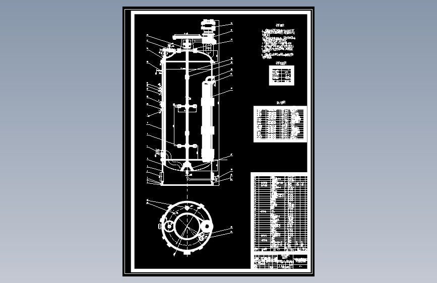 M1077-200立方发酵罐图纸CAD