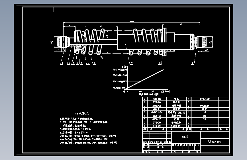 M2056-汽车后减震器装配图