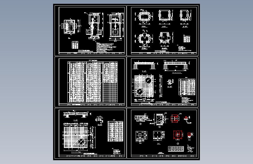 M5063-某污水闸门井cad大样施工设计详