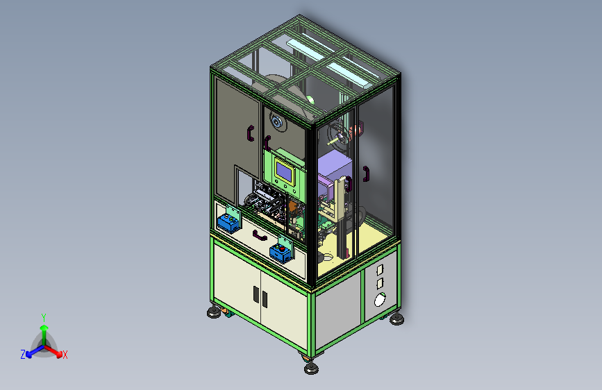 W0551-缸型式的自动汽车连接器插针机三维SW