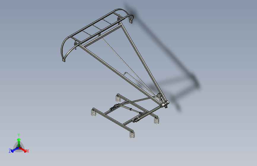 X1851-铁路受电弓模型三维Step无参