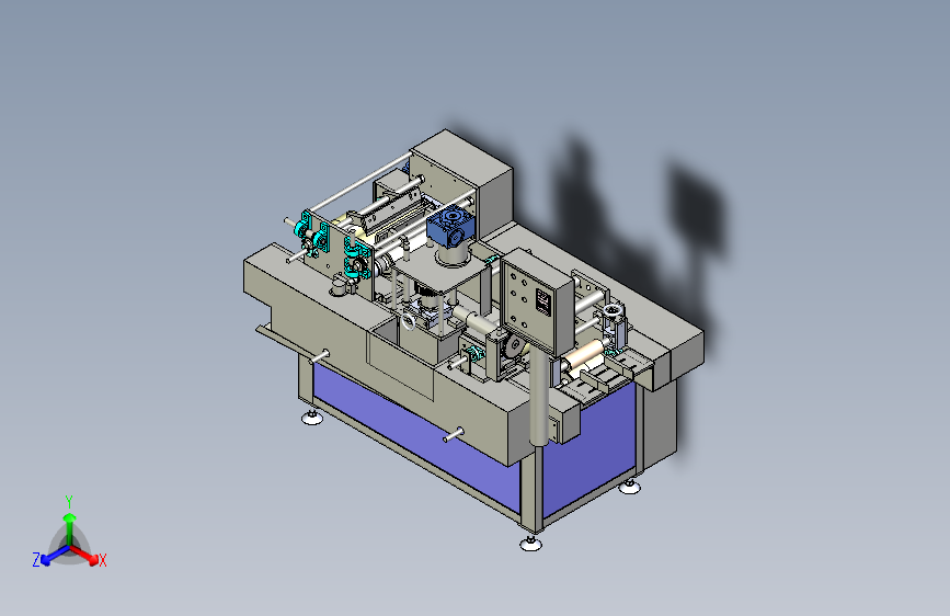 W1593-异形木板滚涂机三维SW