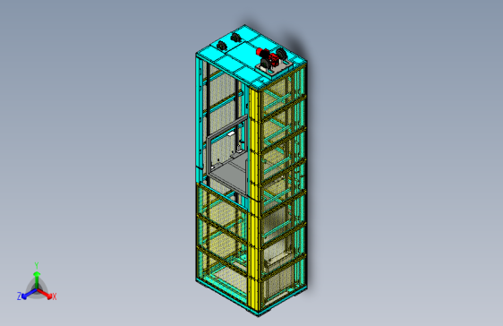 W1442-往复式垂直升降机三维SW