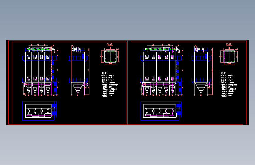 反吹风布袋除尘器图纸总图